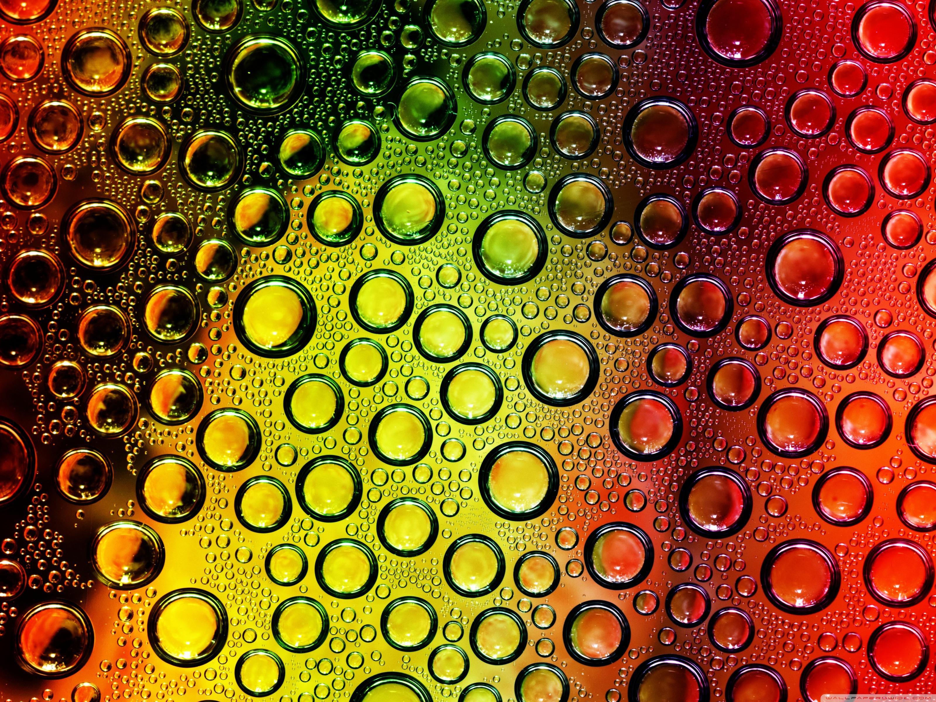 Colorful WaterDrops Ultra HD Desktop Background Wallpaper