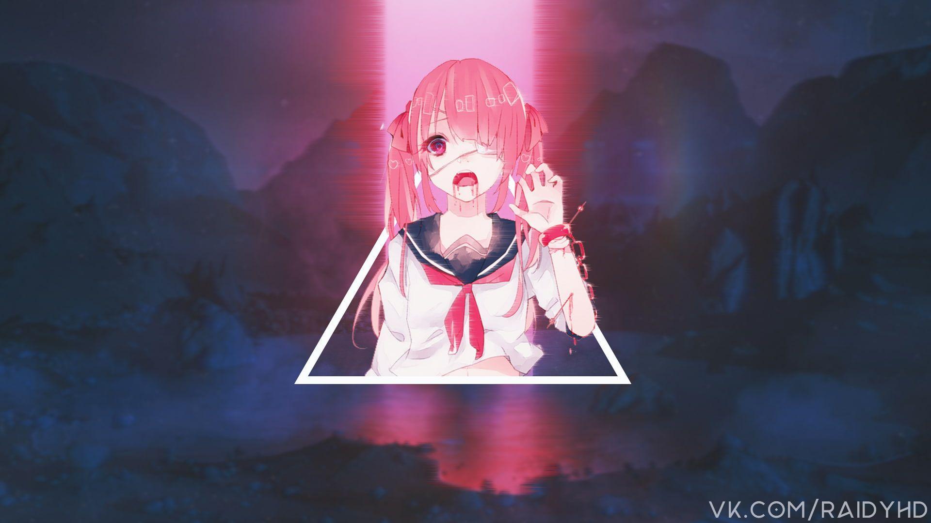 Anime Anime Girls Glitch Art #picture In Picture P #wallpaper