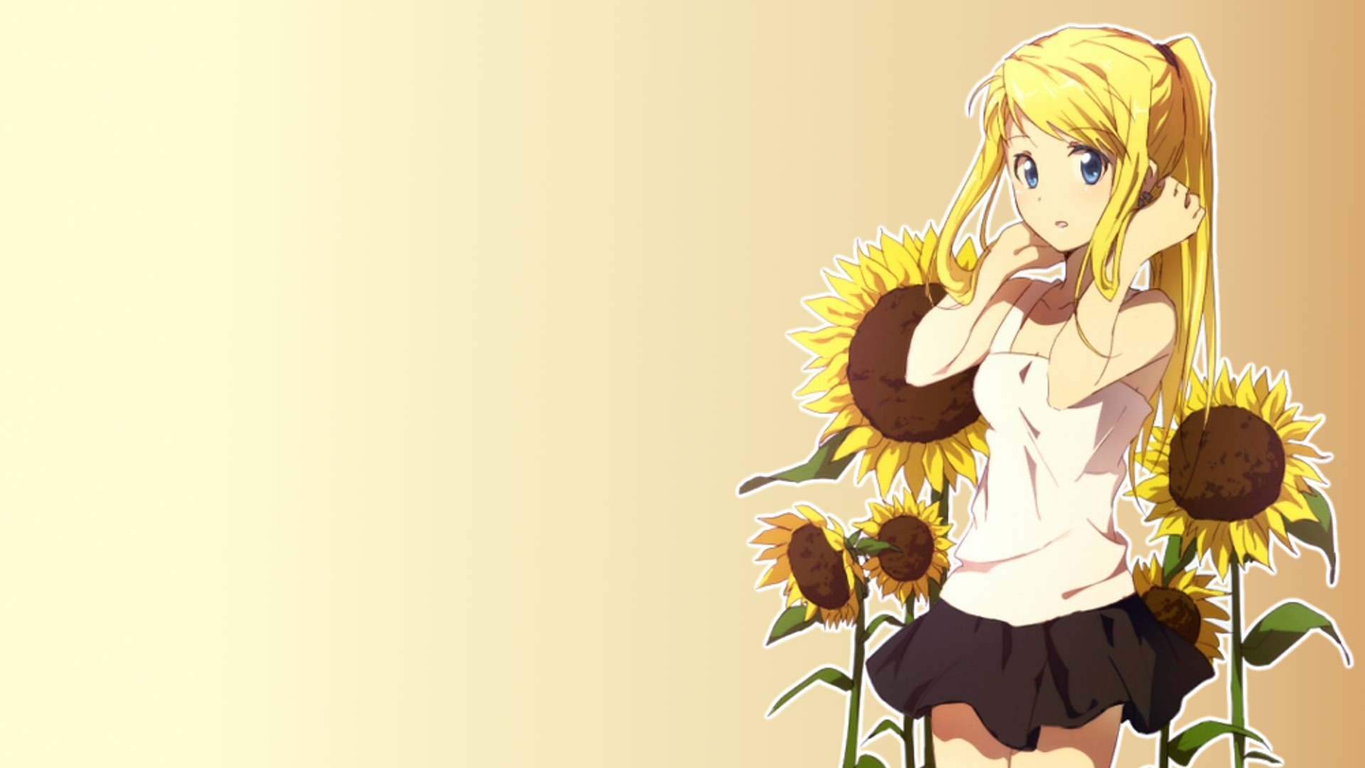 24++ Yellow Anime Girl Wallpaper