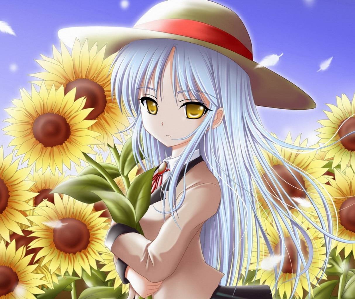 Sunflower Girl wallpaper