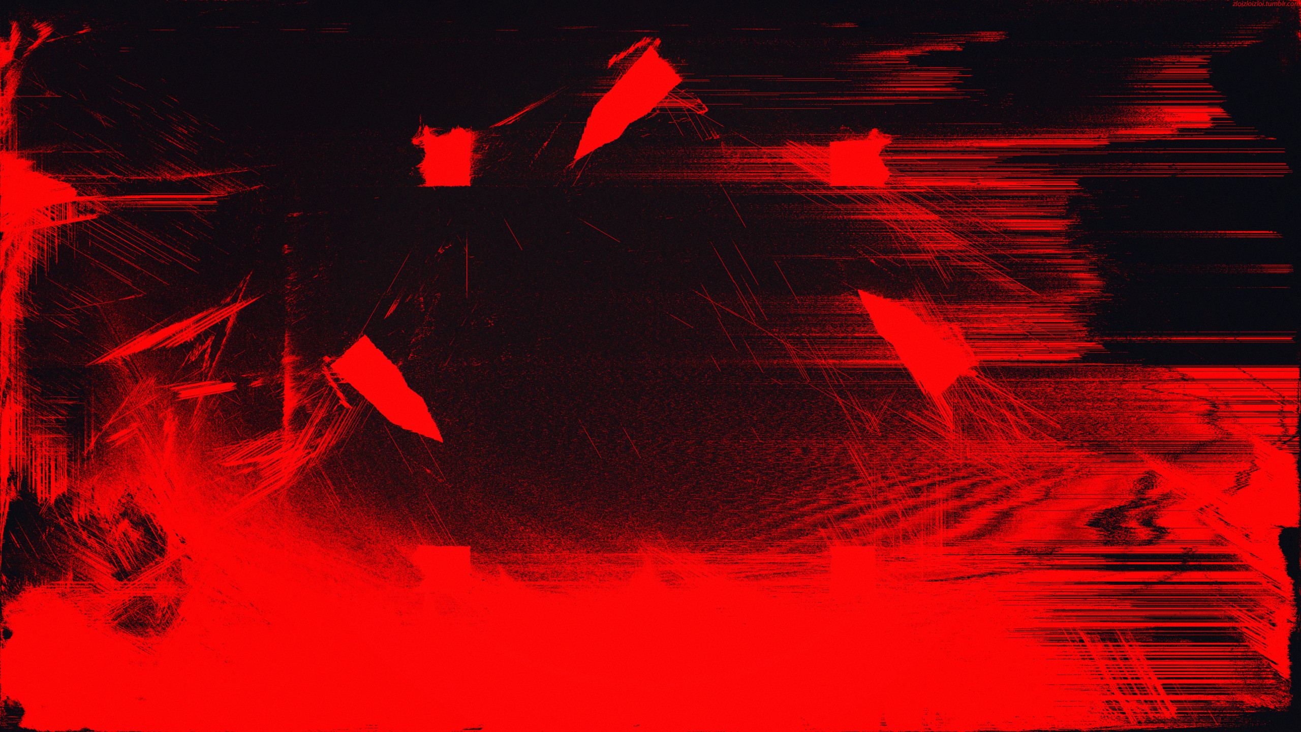 Red Glitch Art Abstract 4k 1440P Resolution HD 4k