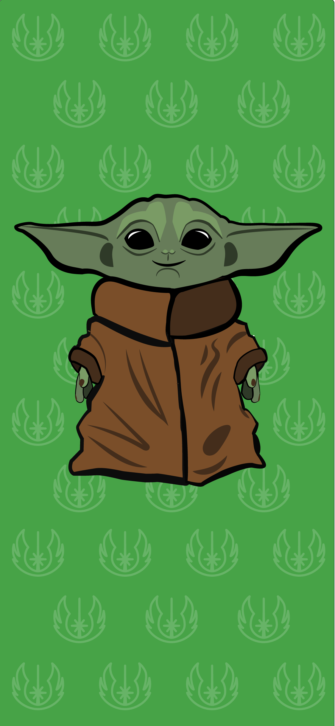 Baby Yoda Drawing Wallpaper