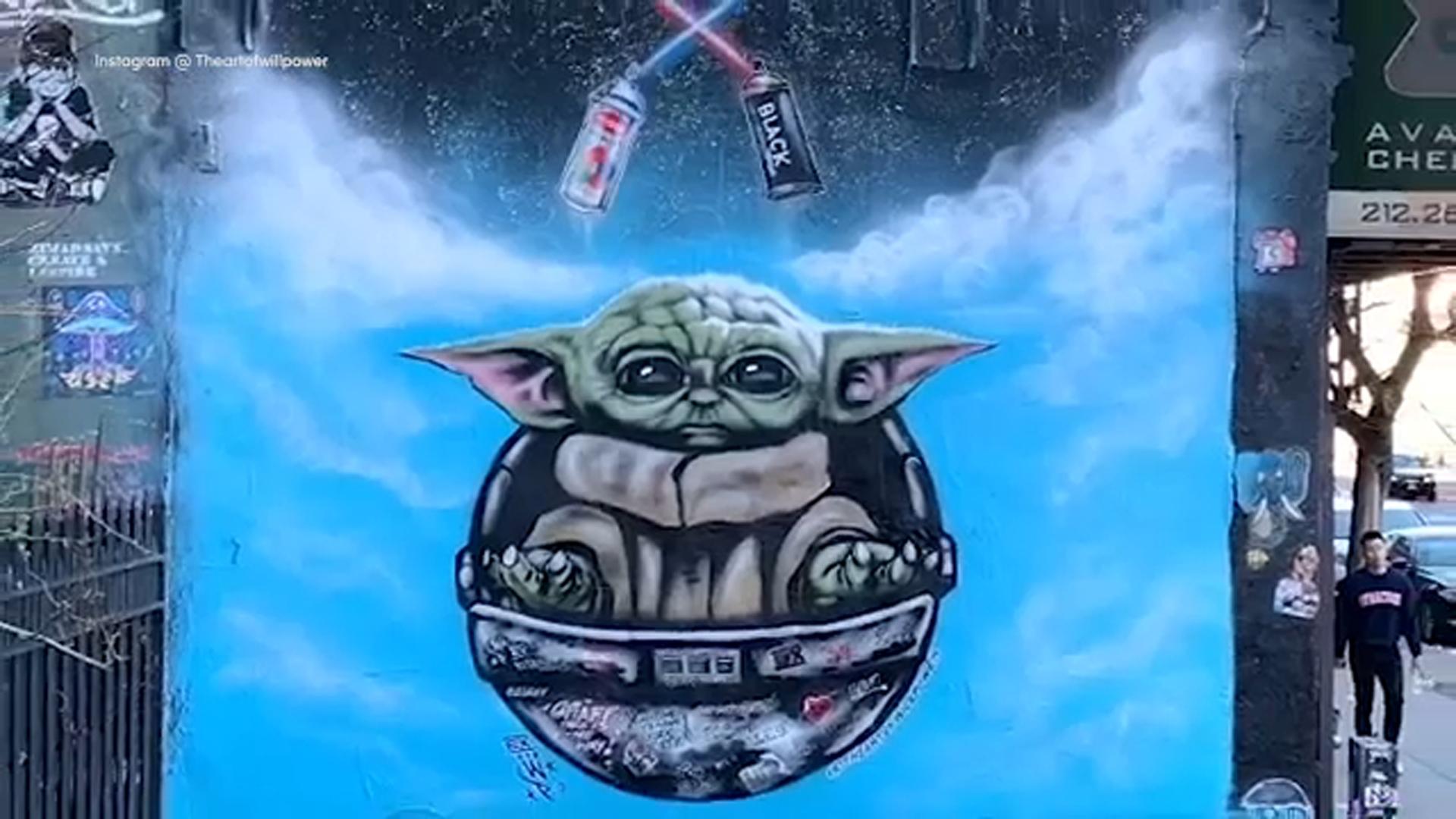 Timelapse video shows Baby Yoda come to life in New York City