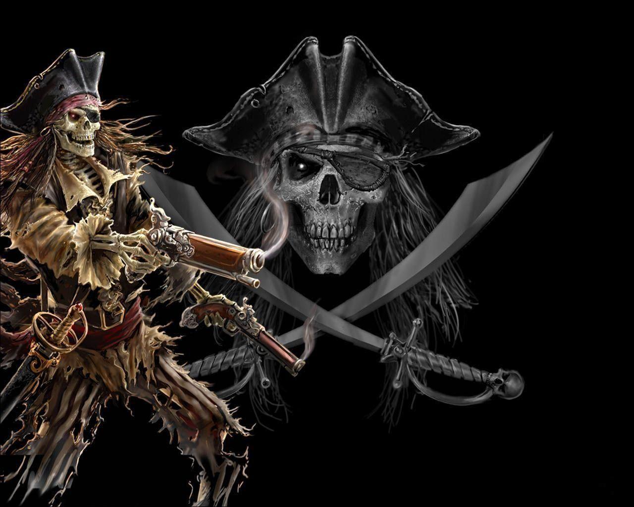 pirate. Dark Skeleton Pirate wallpaper from Skulls wallpaper