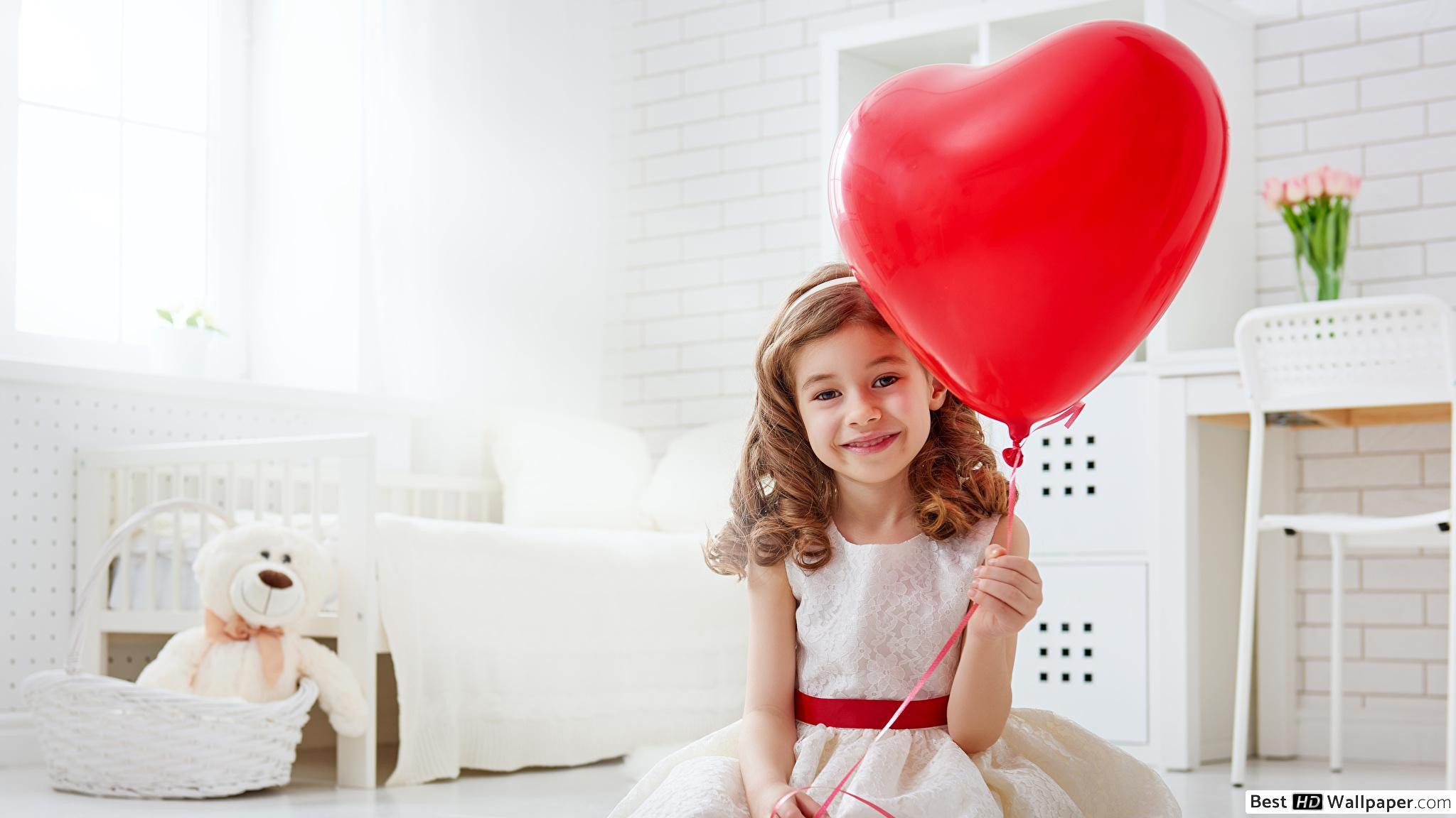 Valentine's day with the heart balloon HD wallpaper download