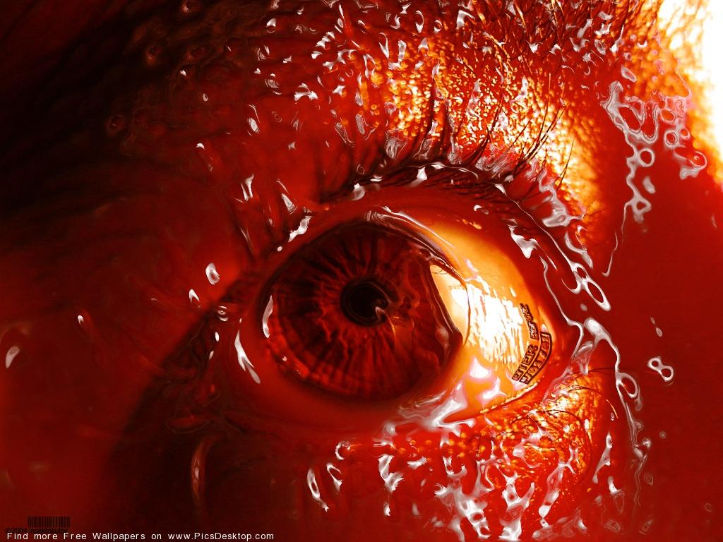 Cruel red eye Art Free Desktop Wallpaper picture