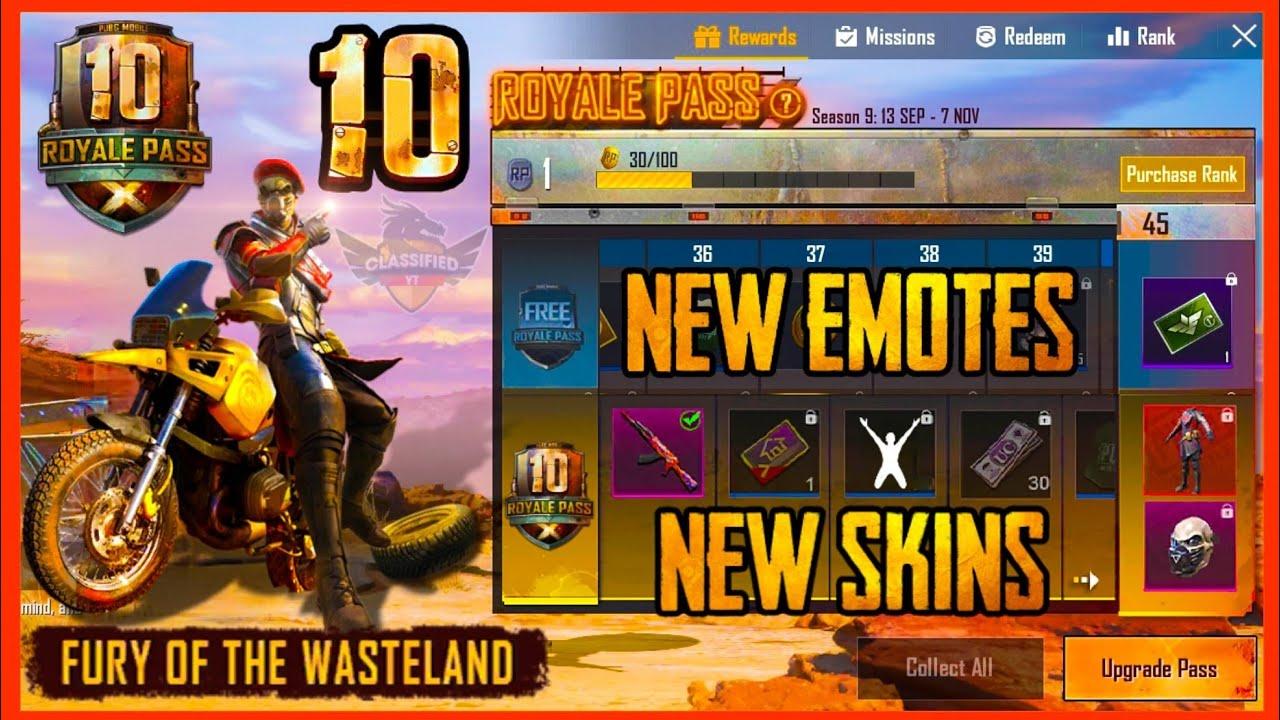 PUBG Mobile Season 10 (0.15.5 update) Royale Pass, Tier Rewards