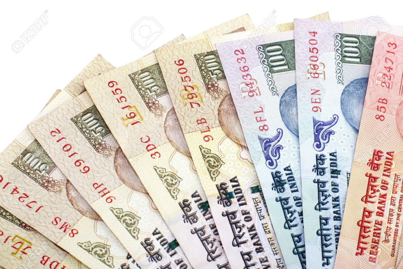 Free download Indian Rupee Bank Notes On White Background Stock