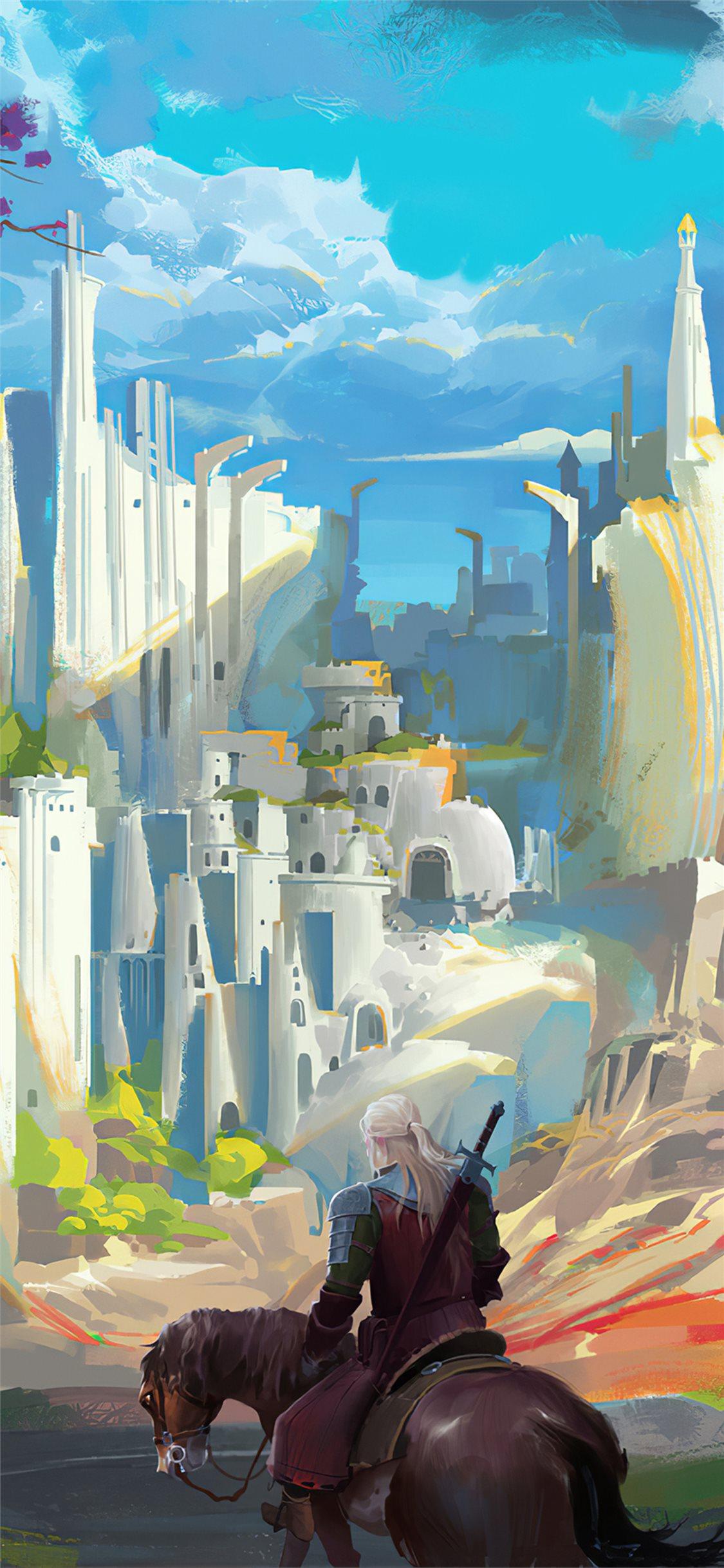 geralt of rivia the witcher 3 wild hunt 2019 4k iPhone X