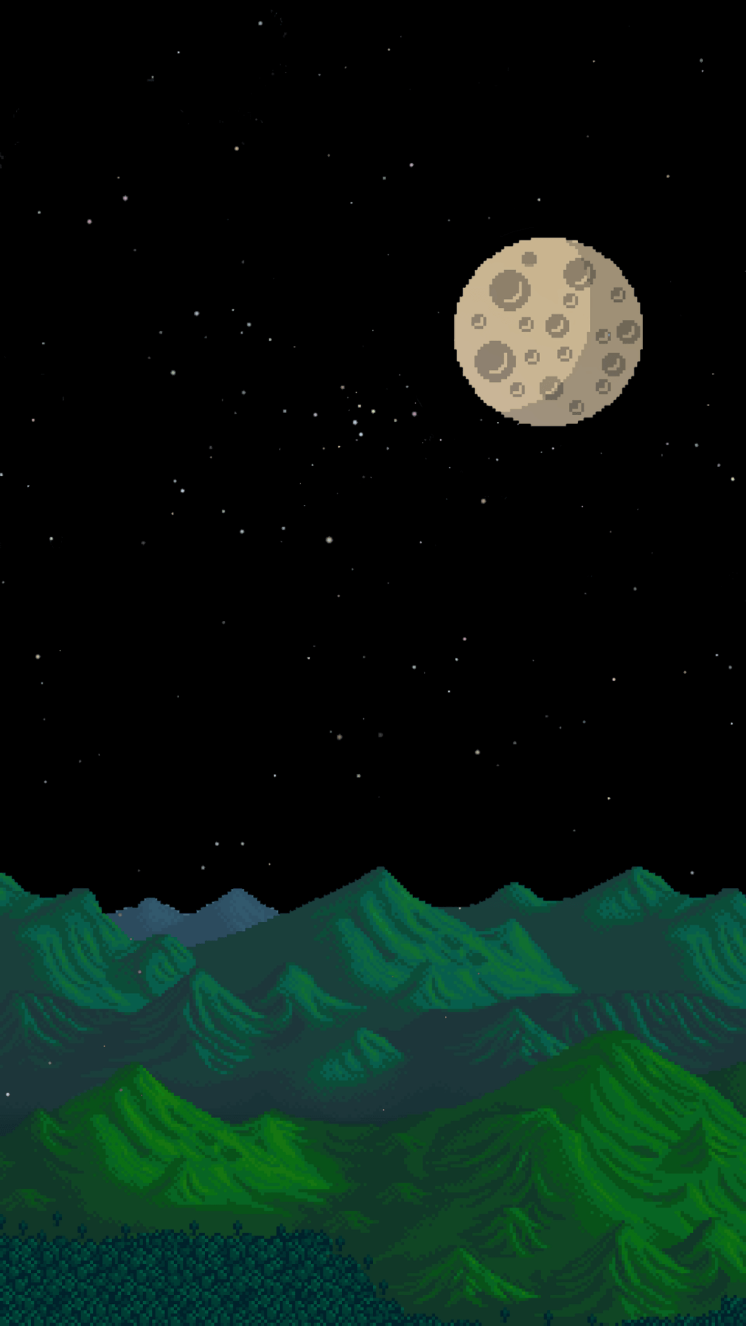 Stardew Valley Night [1080x1920]- Dark Background Wallpaper