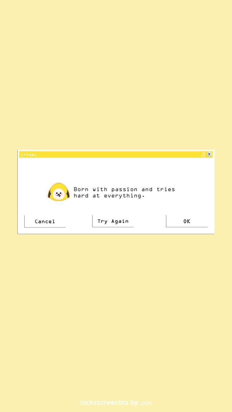 Chimmy BT21 Wallpaper Credits To Twitter Lockszscreenbts © #BT21