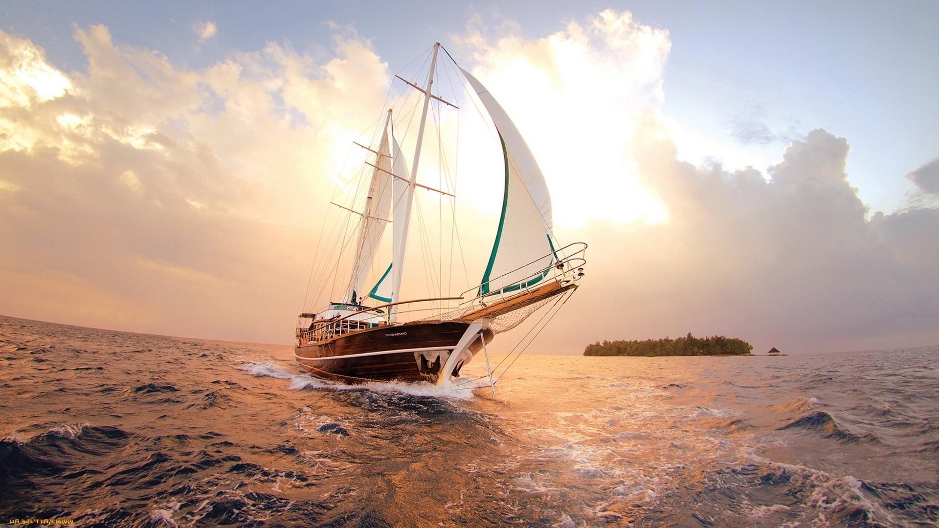 fantasy Art, Sail Boat, Boat, Ocean Wallpaper HD / Desktop