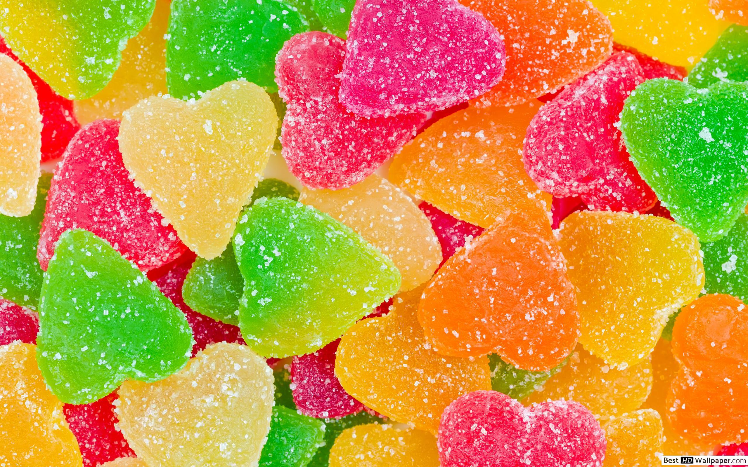 Valentine's day heart marmalade candies HD wallpaper