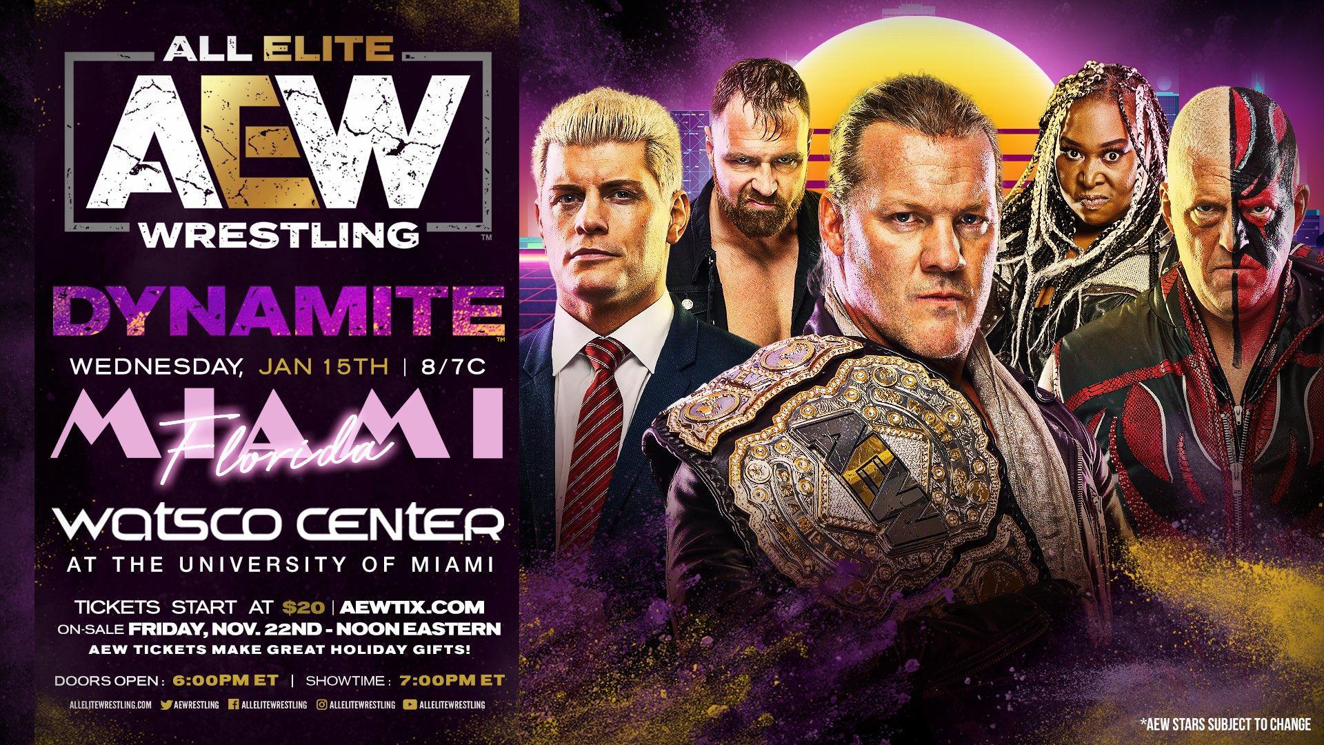 AEW: Dynamite Coming to Miami, Backstage at Full Gear