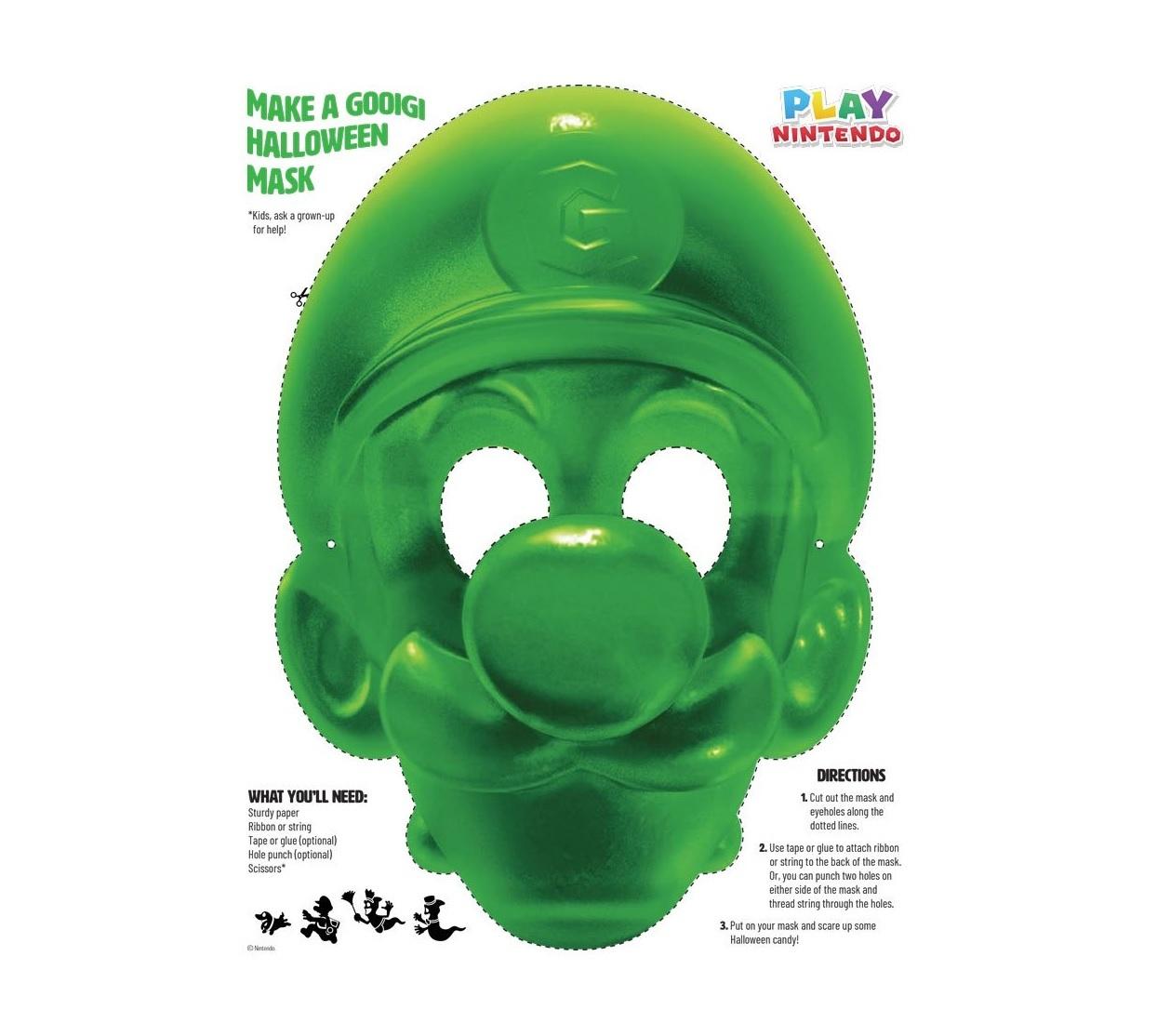 This Terrifying (But Free!) Printable Gooigi Mask Is The Ultimate