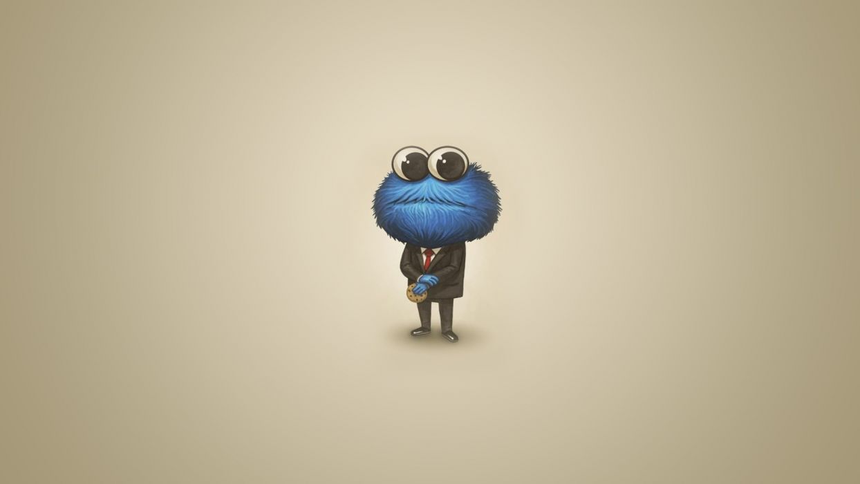 Sesame street cookie monster humor funny cute wallpaper