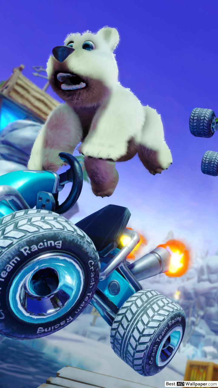Crash Team Racing, Crash Bandicoot and Polar HD wallpaper download