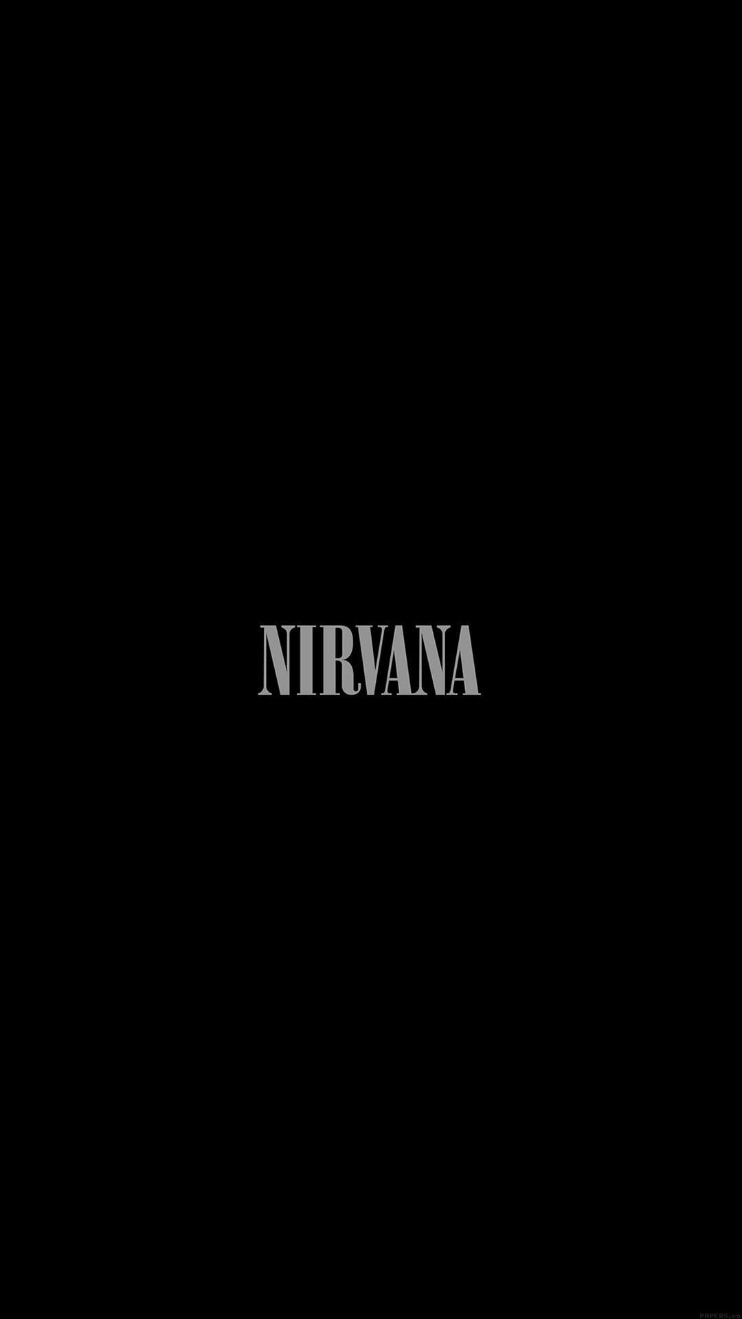 Nirvana dark logo iPhone 8 Wallpaper Free Download