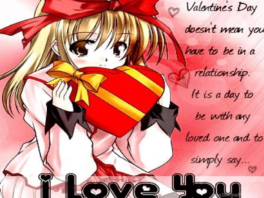 Happy Valentines Day Anime, HD Wallpaper & background Download
