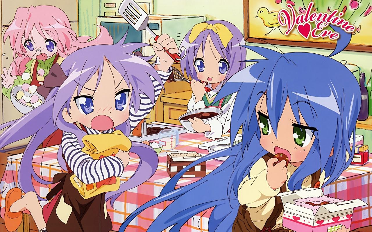 Wallpaper Lucky Star Anime young woman