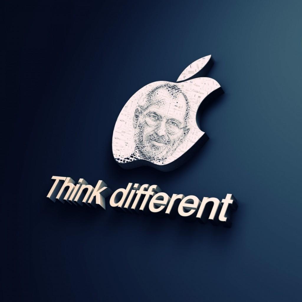 Apple Logo Steve Jobs Think Different iPad Wallpaper Free Download