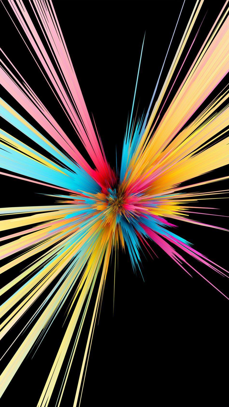 Colorful Particles Explosion Black Background 4K Ultra HD Mobile Wallpaper. Black wallpaper, Wallpaper, Ultra HD 4k wallpaper