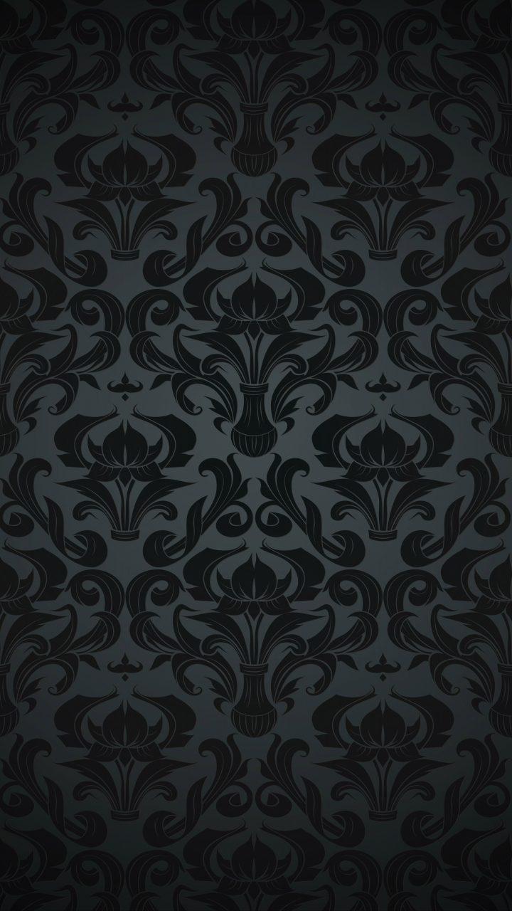 Pattern Black Dark Vintage 4K Wallpaper