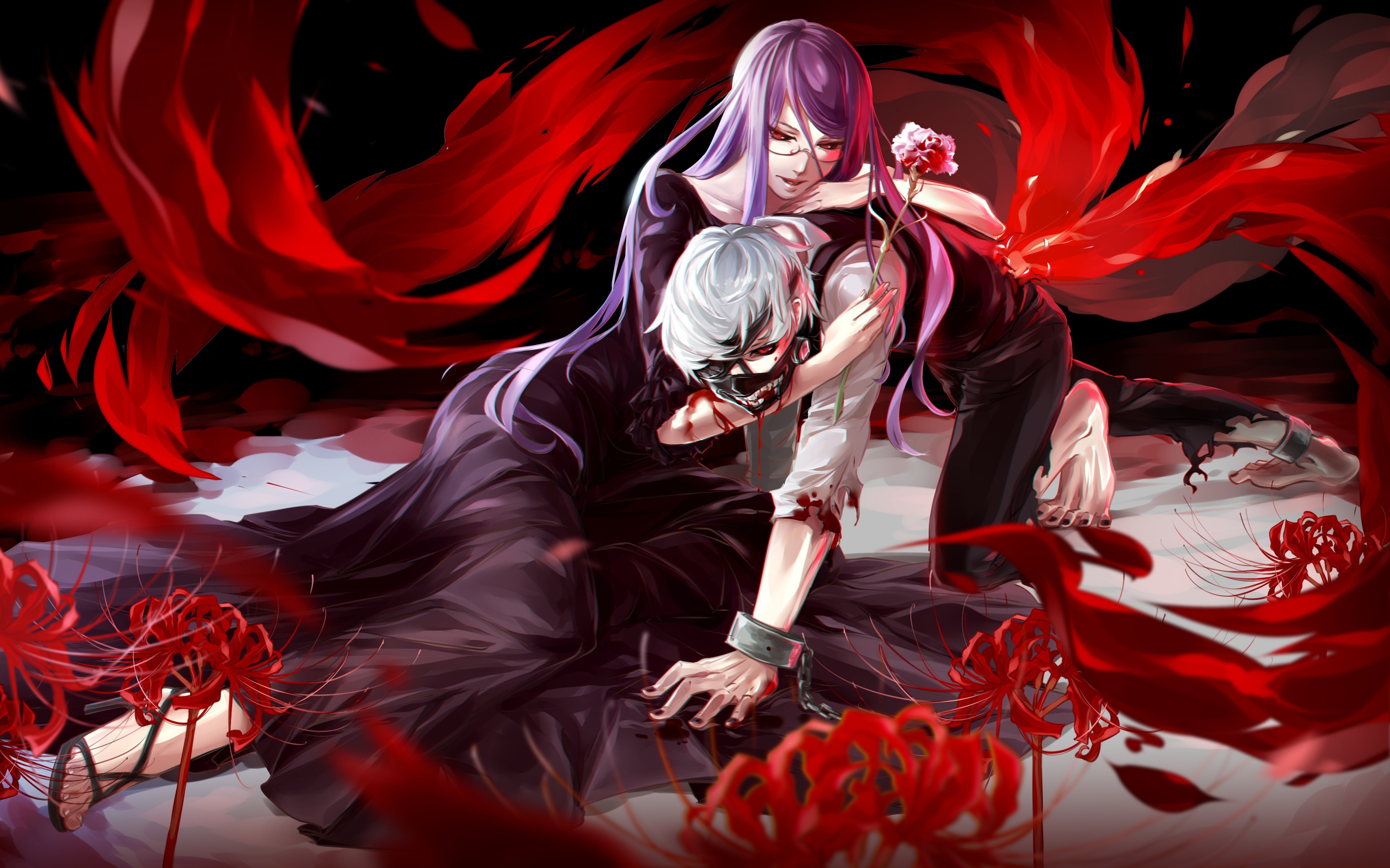 #Kamishiro Rize, #Tokyo Ghoul, #anime, #Kaneki Ken