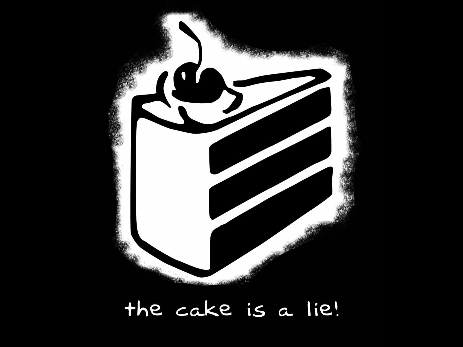 The Cake Is A Lie Wallpaperx1200