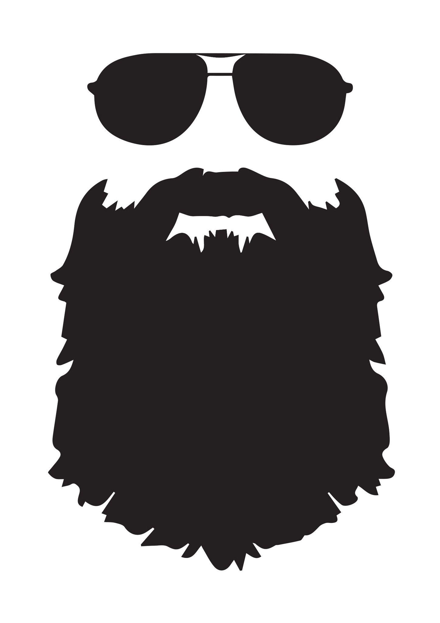 Beard With Aviator Sunglasses.S. Beard. Beard silhouette