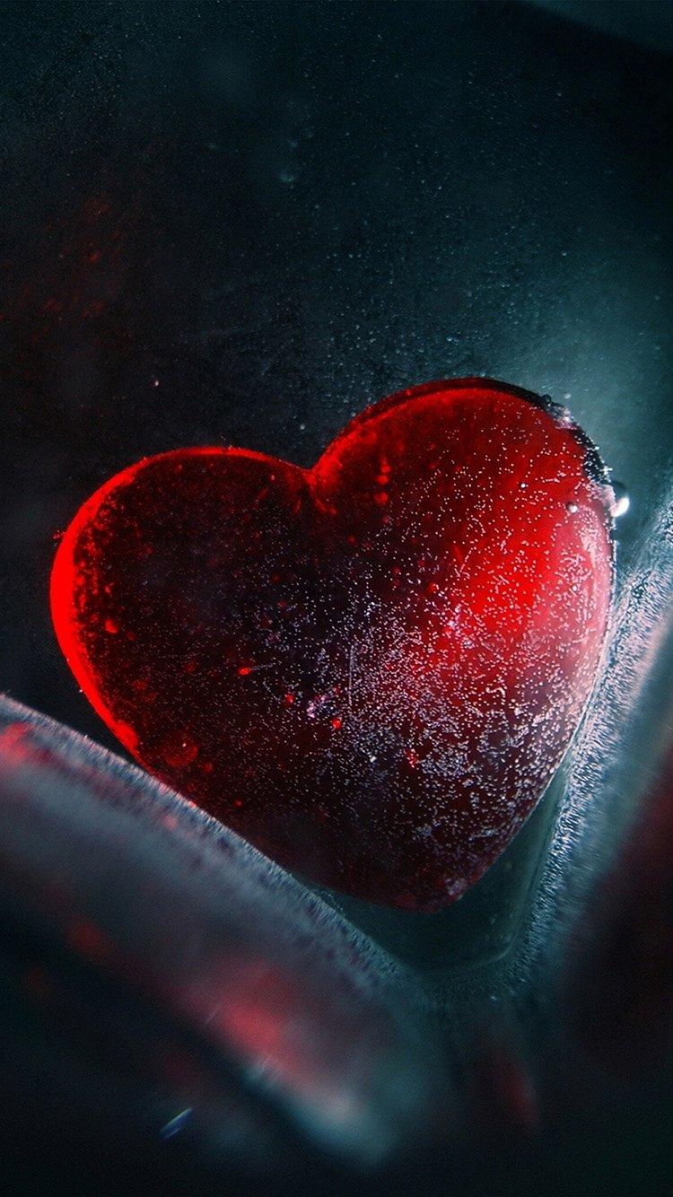 FreeiOS8.com. iPhone wallpaper. heart red love illustration art