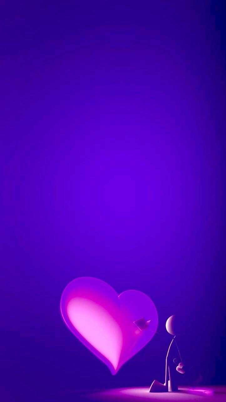 iPhone Wallpaper. Violet, Purple, Heart, Blue, Pink, Love
