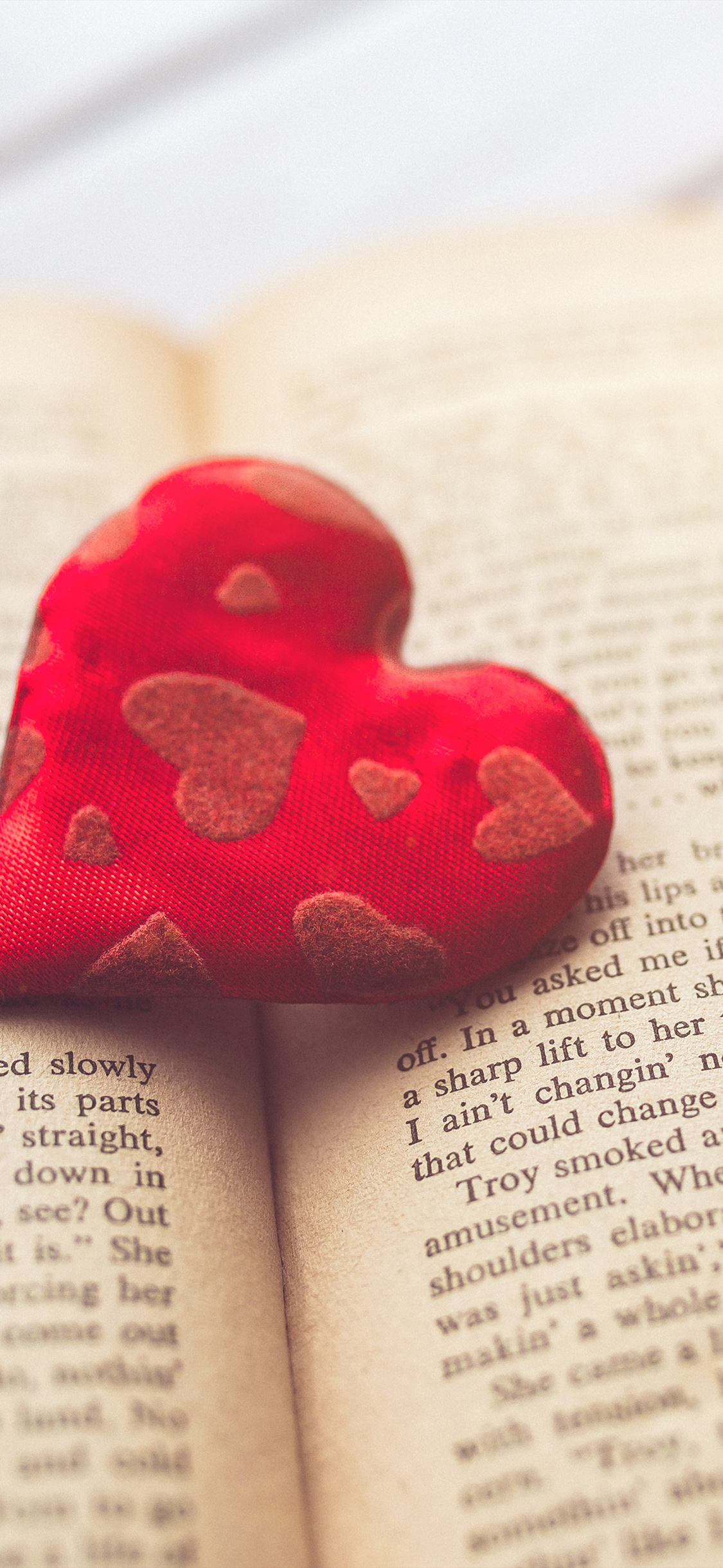 Heart love book iPhone X Wallpaper Free Download