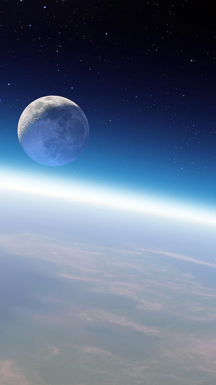 iPhone 6 Wallpaper earth and moon space