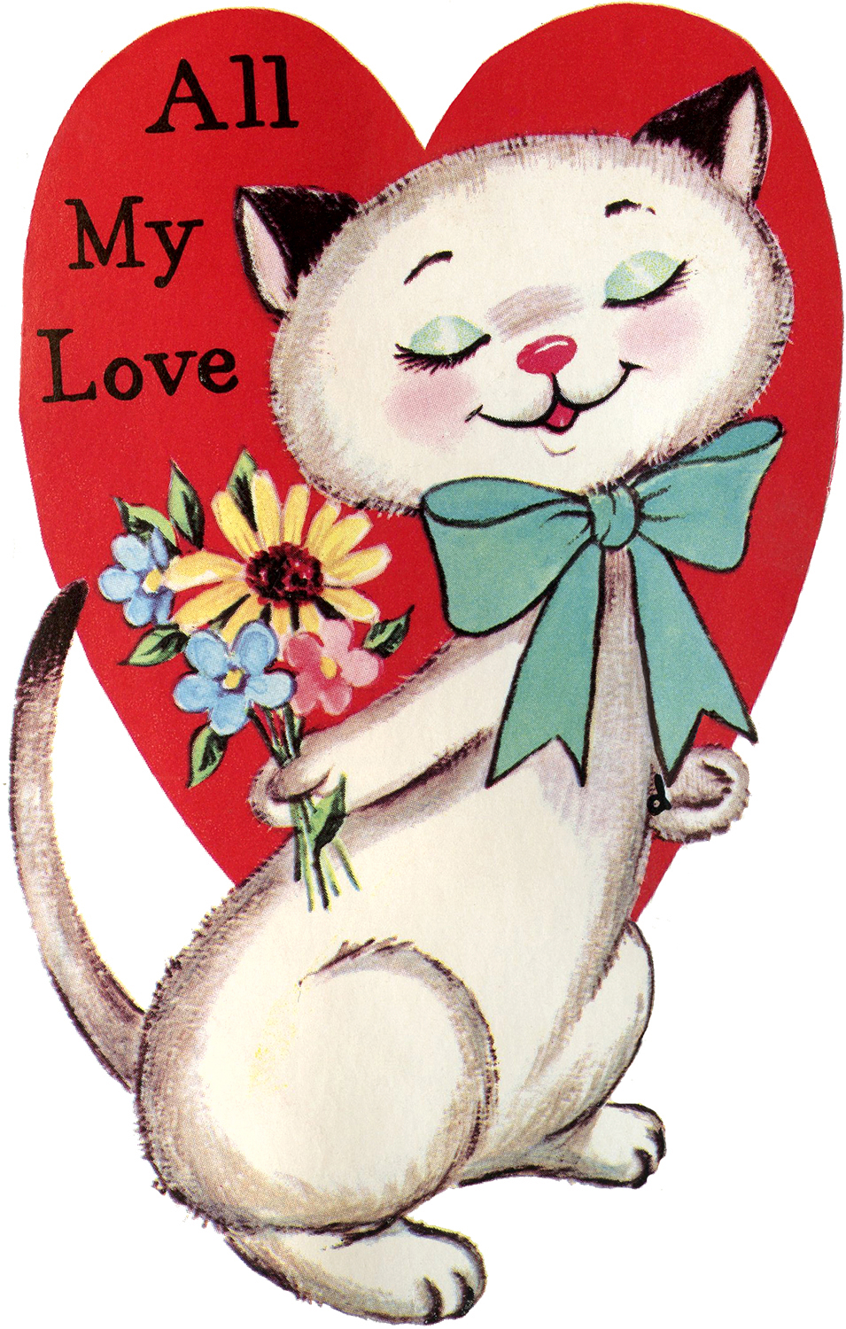 Free download 9 Retro Valentines with Animals The Graphics Fairy