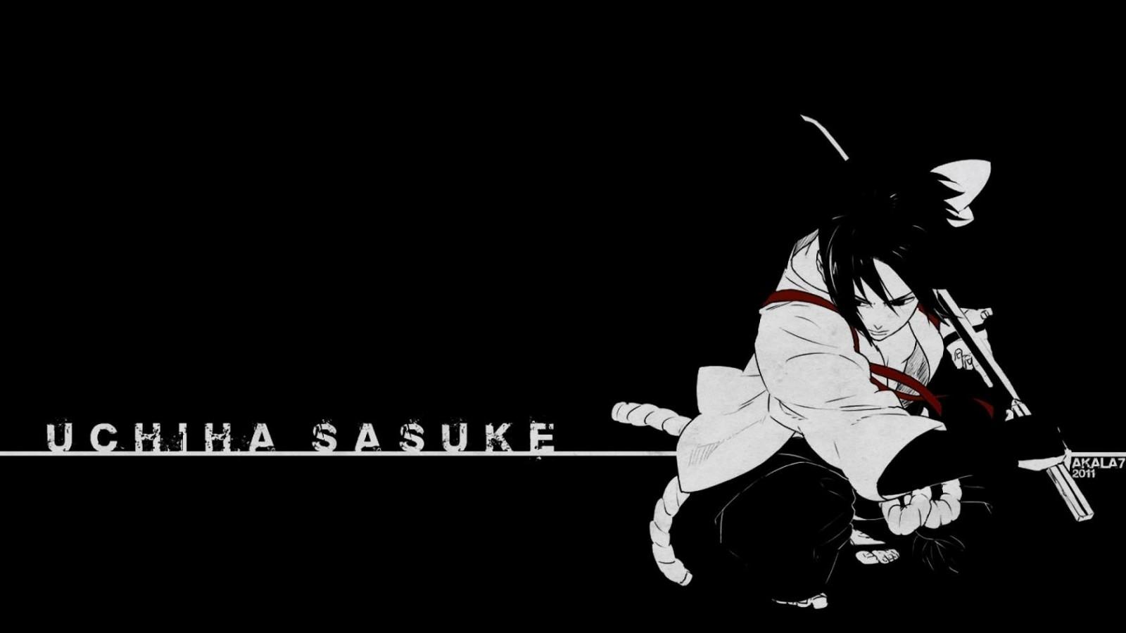 wallpaper uchiha sasuke, naruto, art HD, Widescreen, High