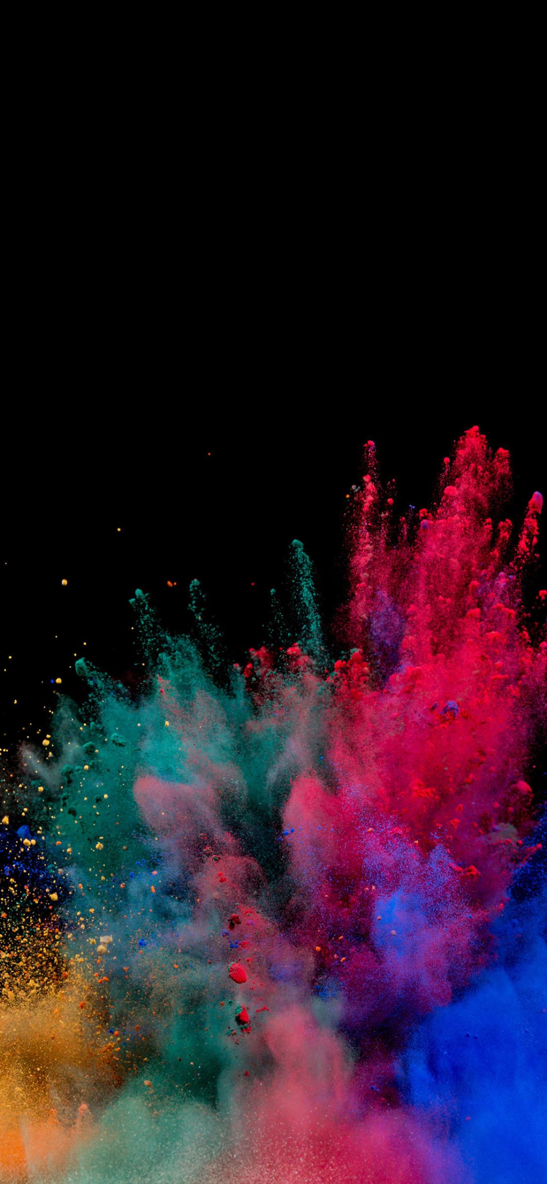 1125x2436 Colorful Powder Explosion Iphone XS,Iphone 10,Iphone X