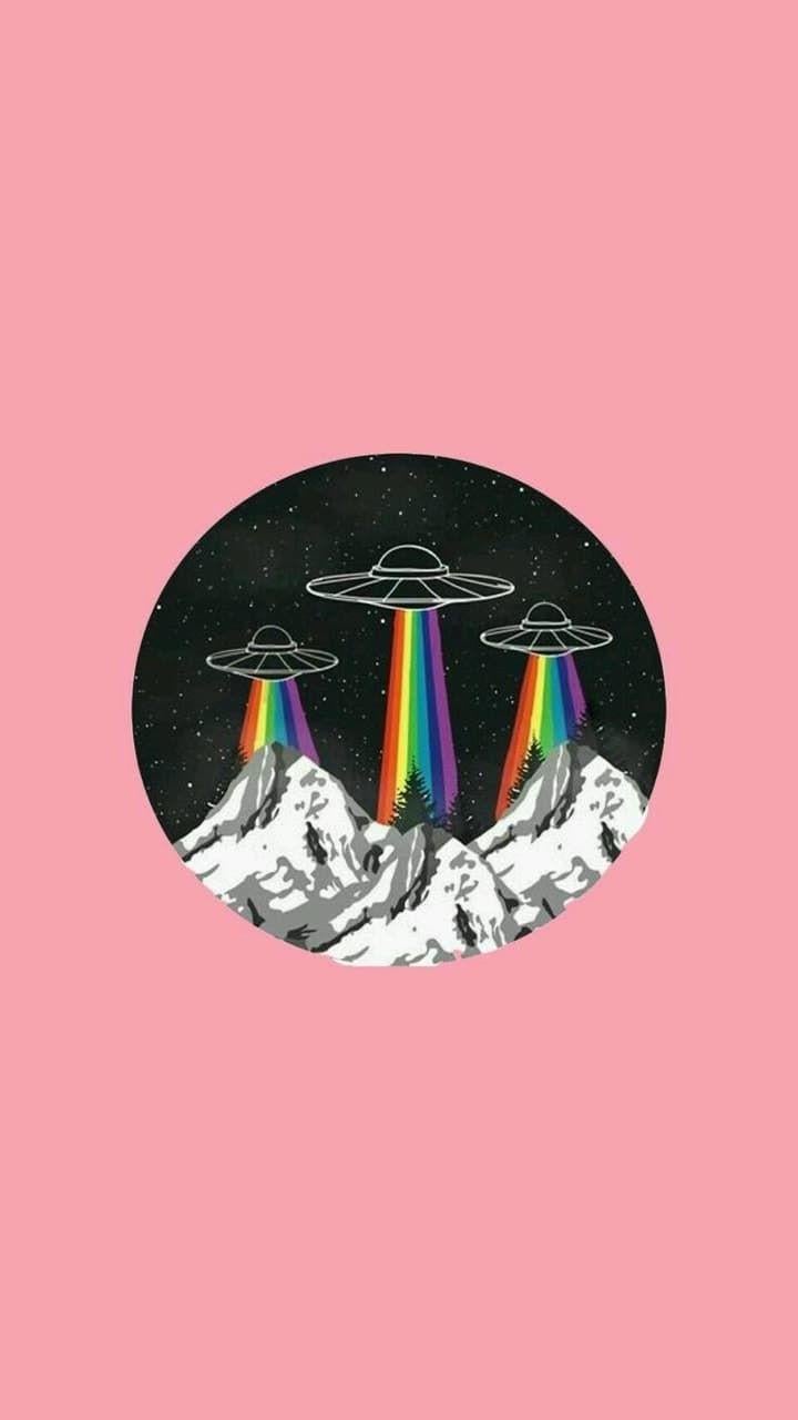Aliens uploaded by Victoria Gorostide. Rainbow