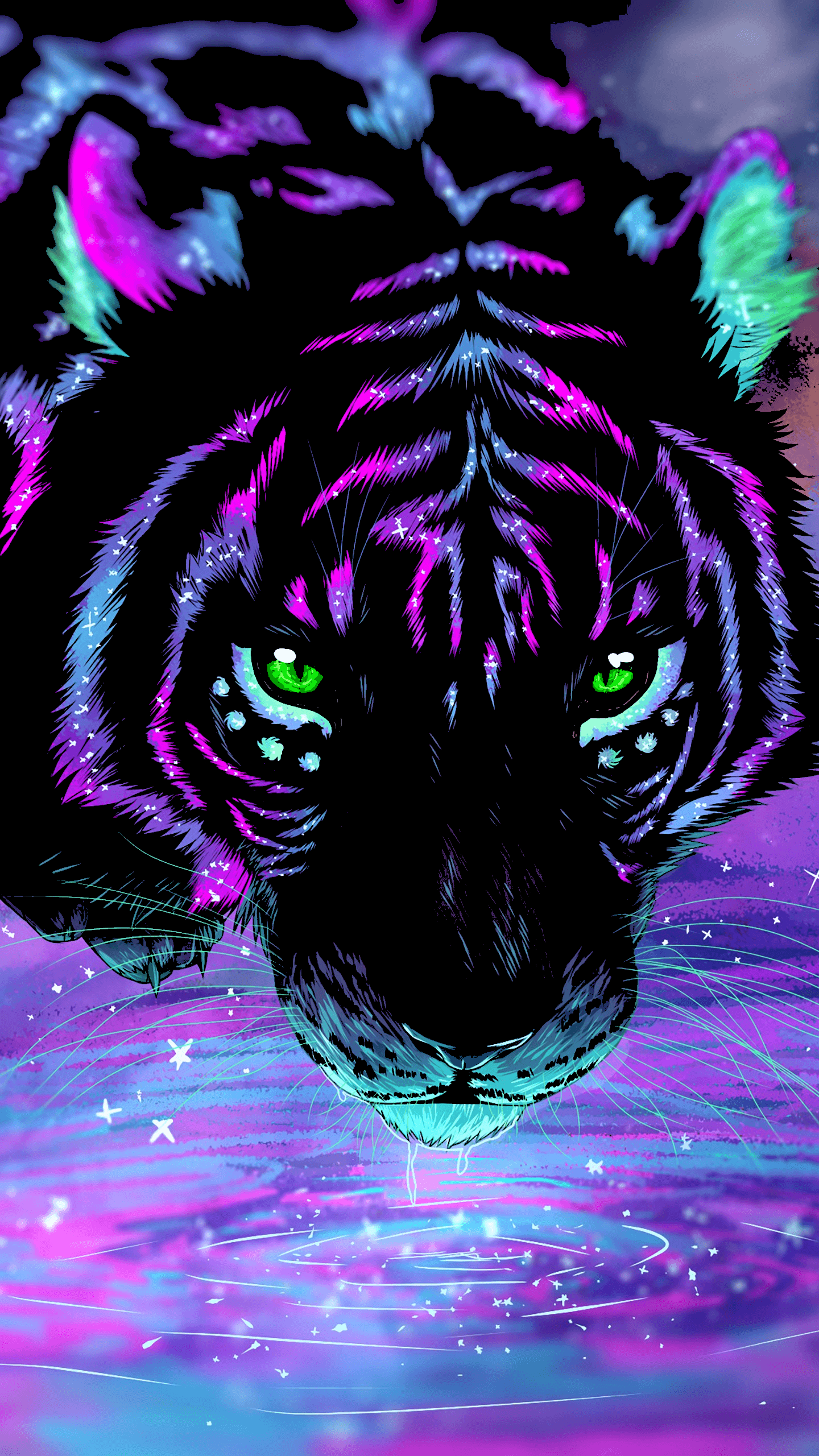 Neon Tiger [1440x2560]