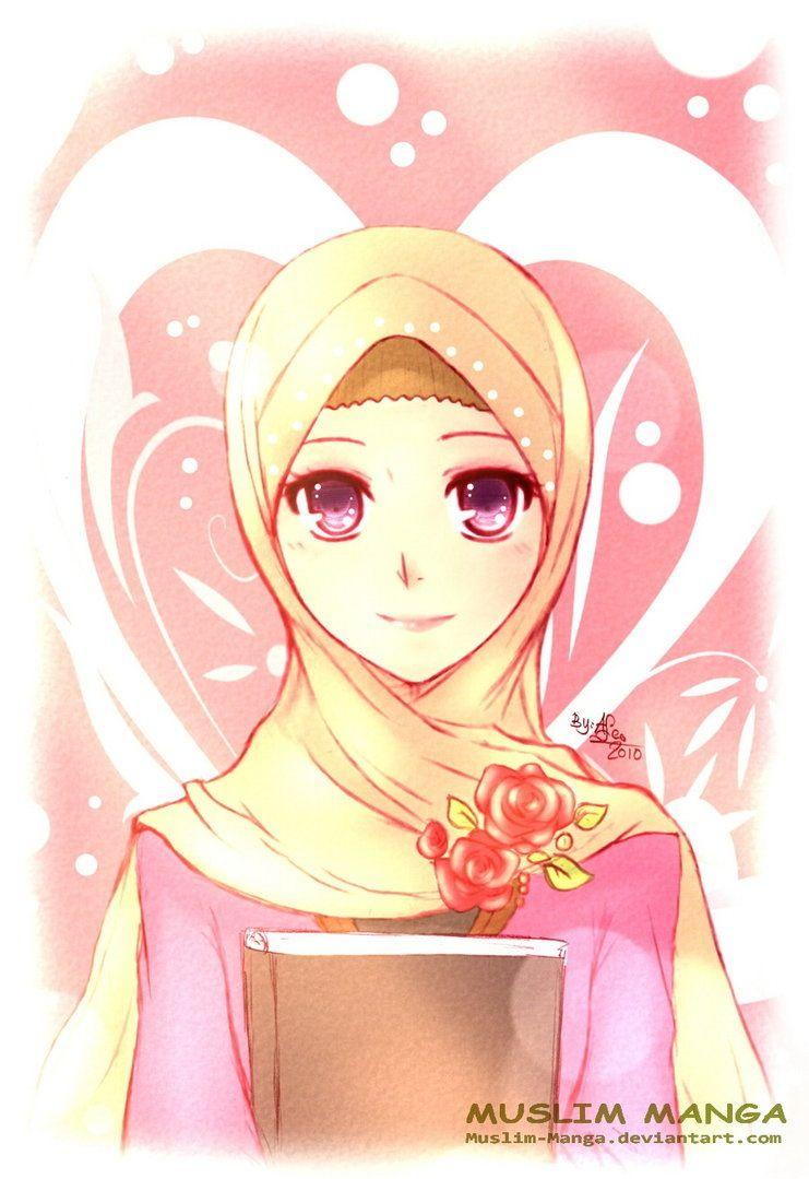 headscarf anime muslim girl. Anime muslim, Anime muslimah, Hijab drawing