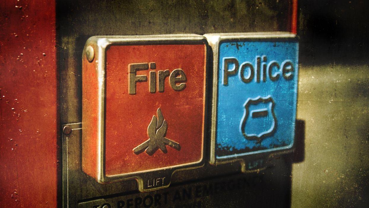 Fire police emergency buttons contradiction wallpaperx1080