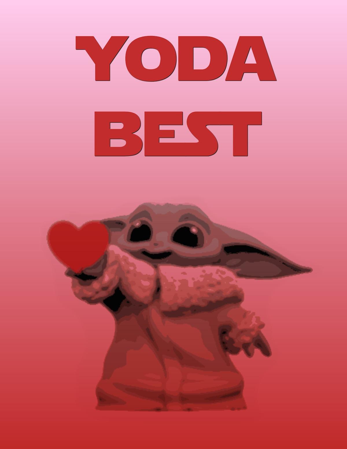 Valentine Card Design: Baby Yoda Valentine Box