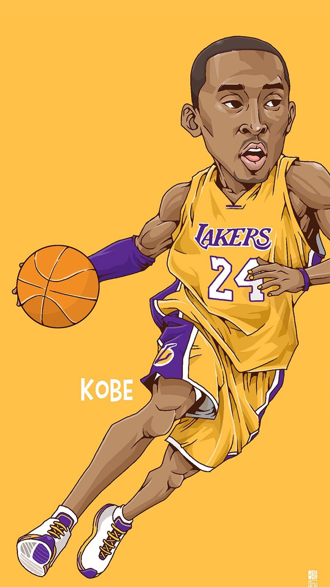 Kobe Bryant Cartoon Wallpapers - Wallpaper Cave