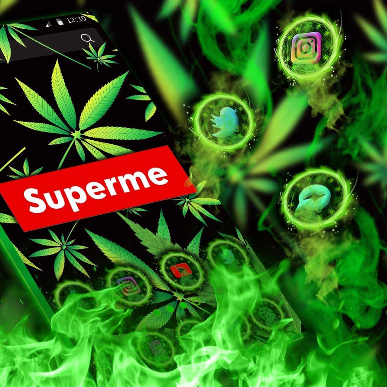 supreme weed wallpaper iphone 5