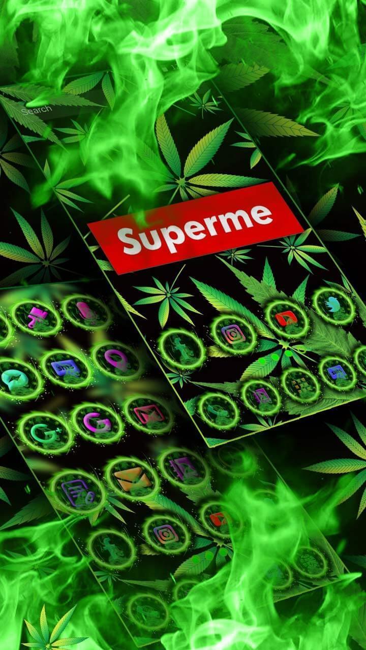 supreme weed wallpaper iphone 5