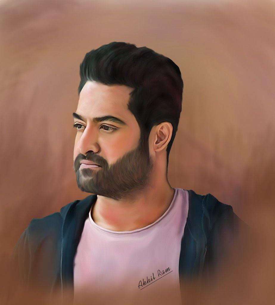 Jr.NTR's digital paint. New image hd, Galaxy picture, Actor photo