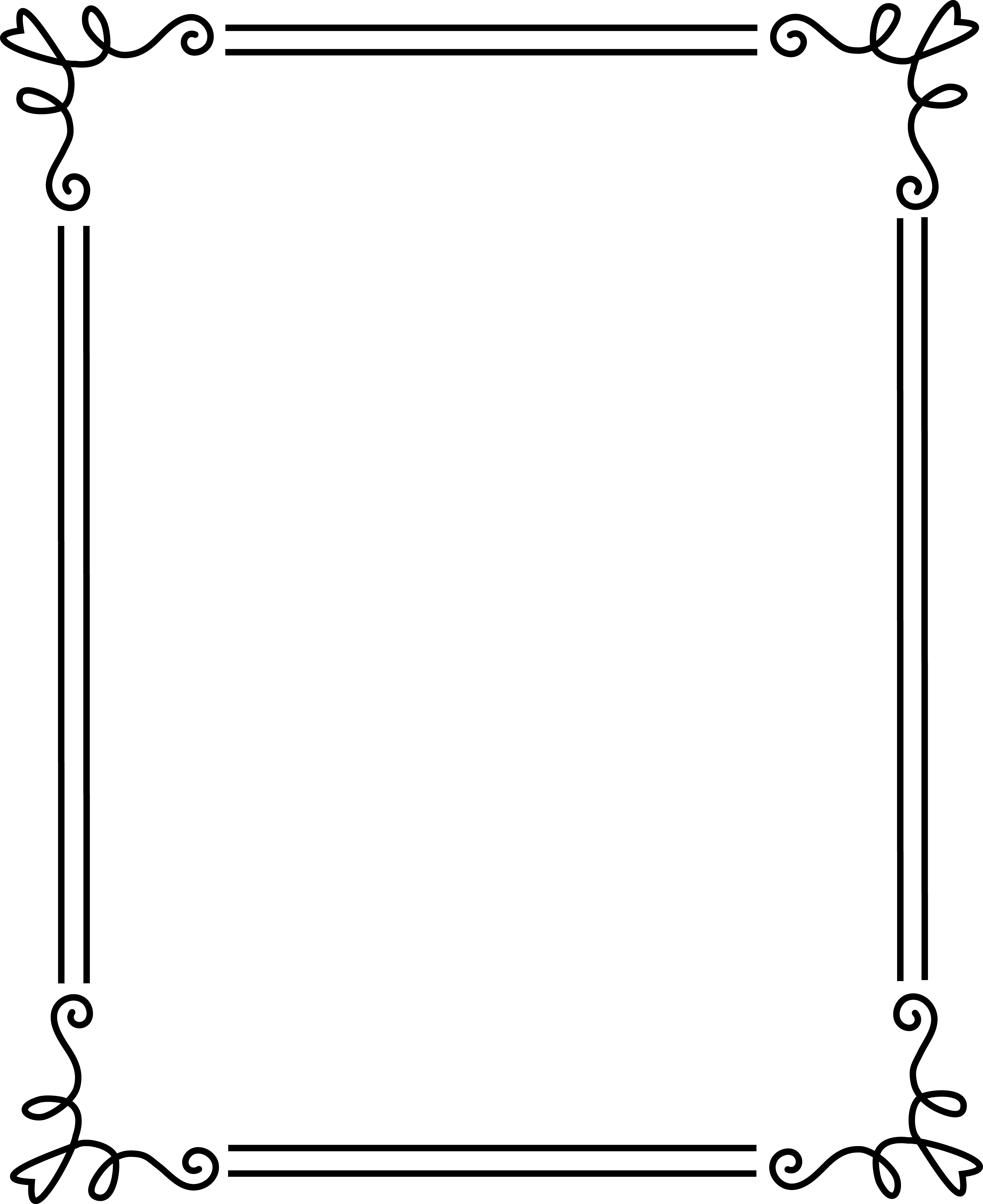 borders and frames. Simple Elegant Black Frame 2 Clip Art