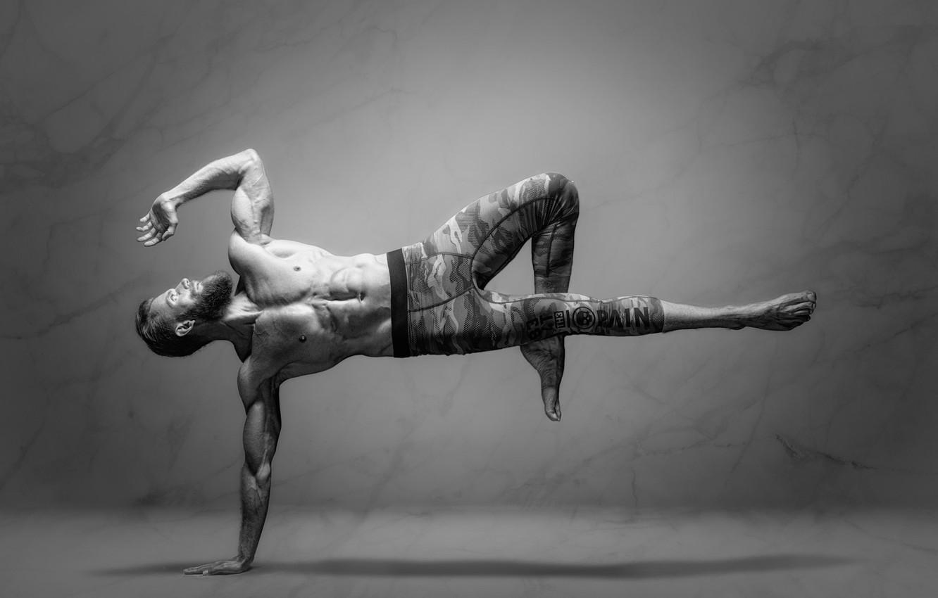Wallpaper man, yoga, equilibrium image for desktop, section