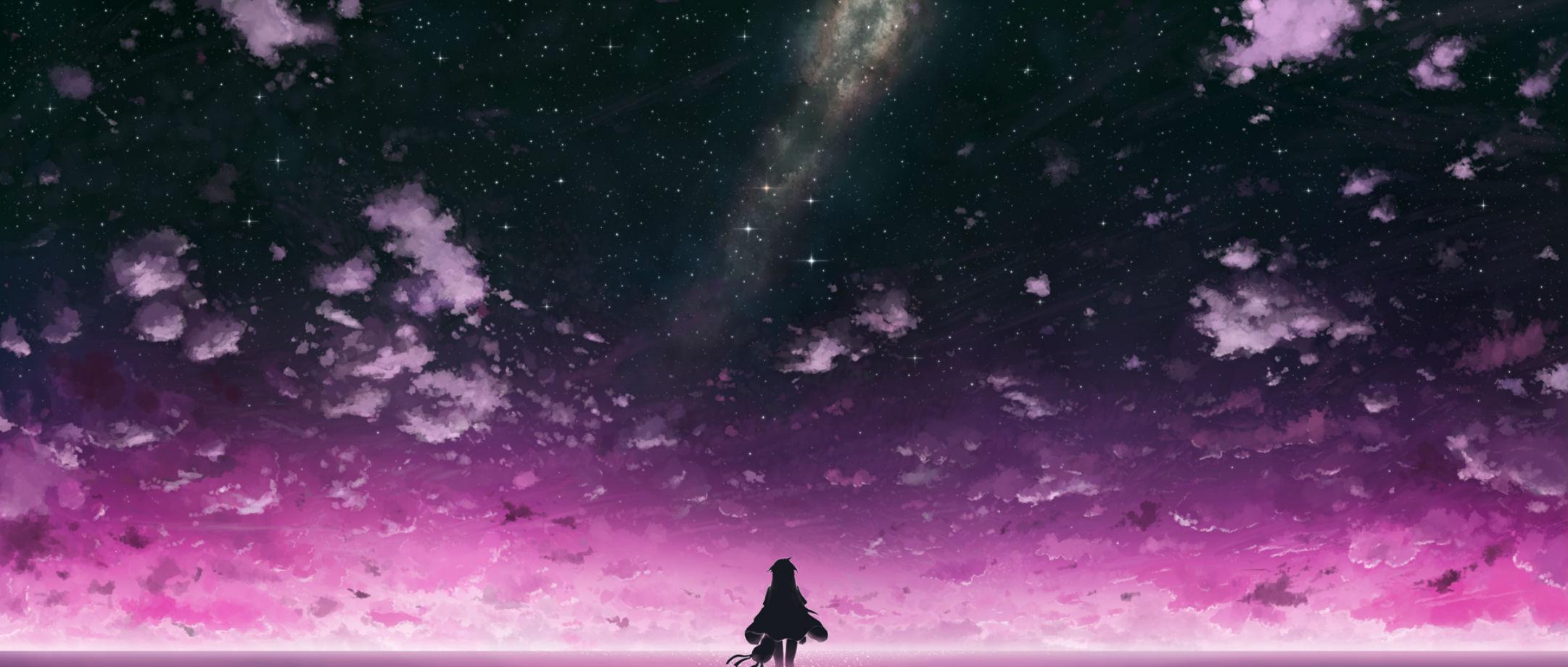 Purple anime wallpaper