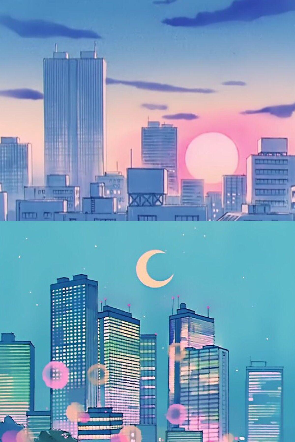 Sailor City. Sailor moon aesthetic, Sailor moon background, Anime